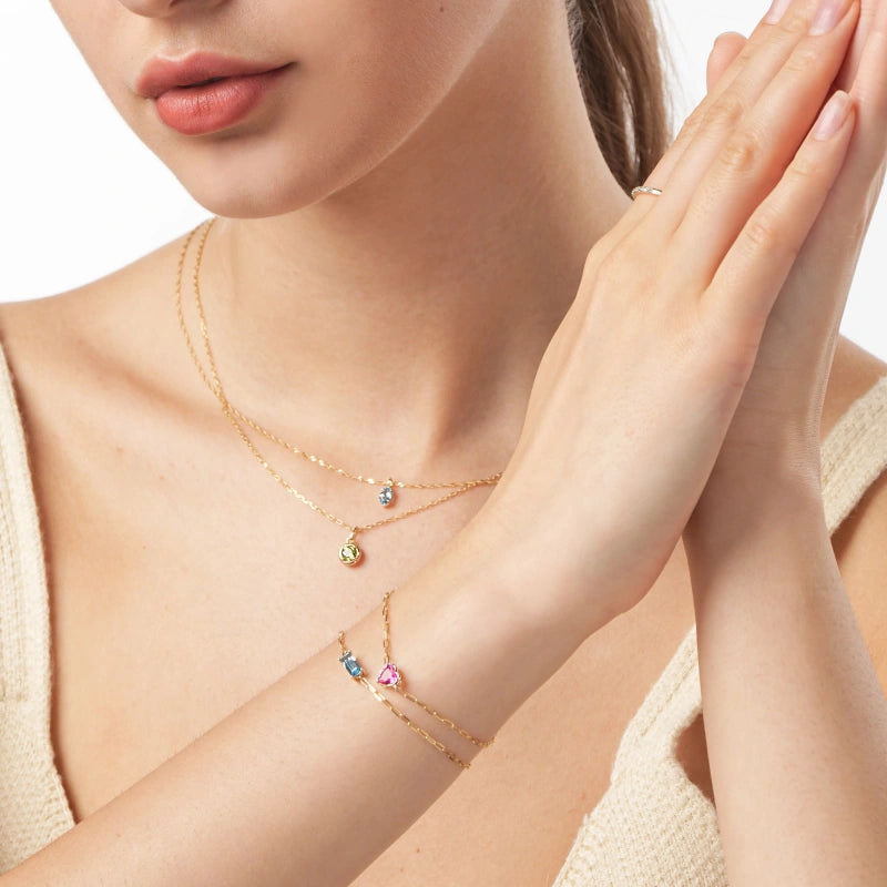 14K Baguette Topaz Bracelet