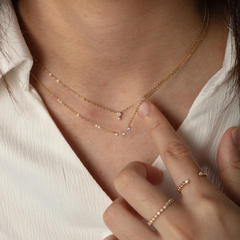 14K Constellation Diamond Necklace