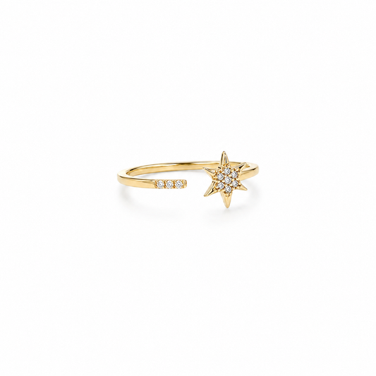 Stella Natural Diamond Ring in 14K Gold