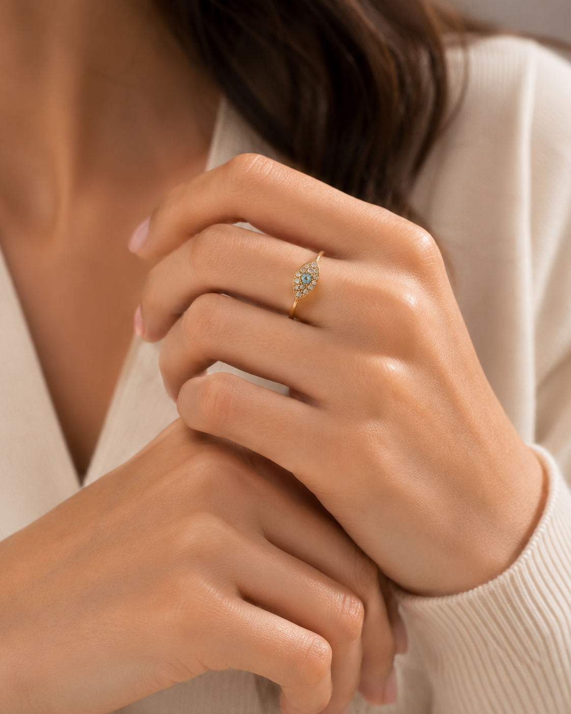 The Eye Natural Diamond Ring in 14K Gold