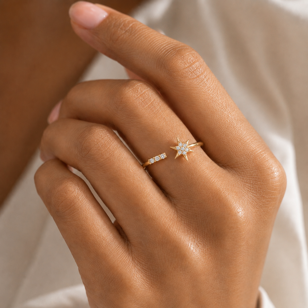 Stella Natural Diamond Ring in 14K Gold