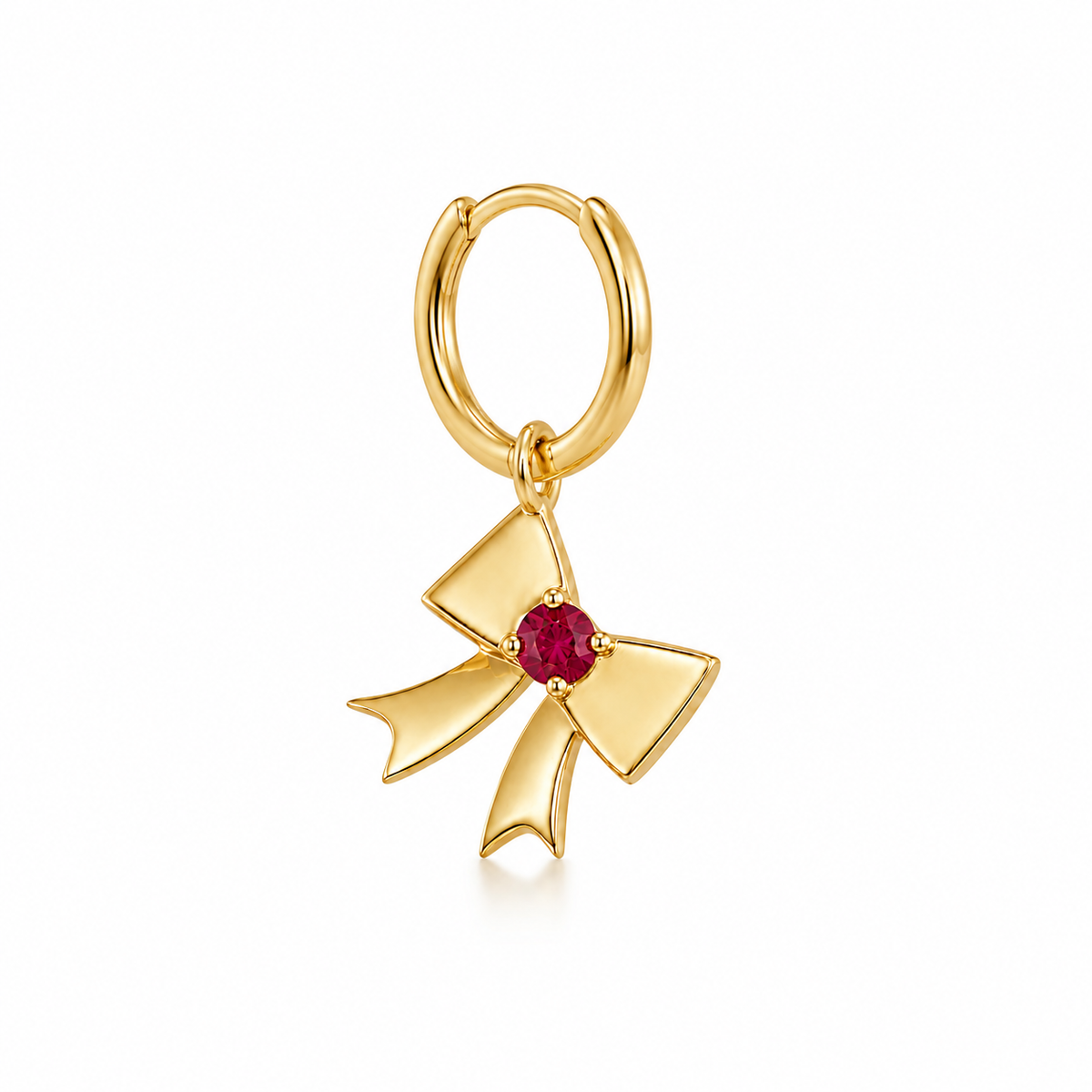 Ruby Bow Charms in 14K Yellow Gold | YSTONE