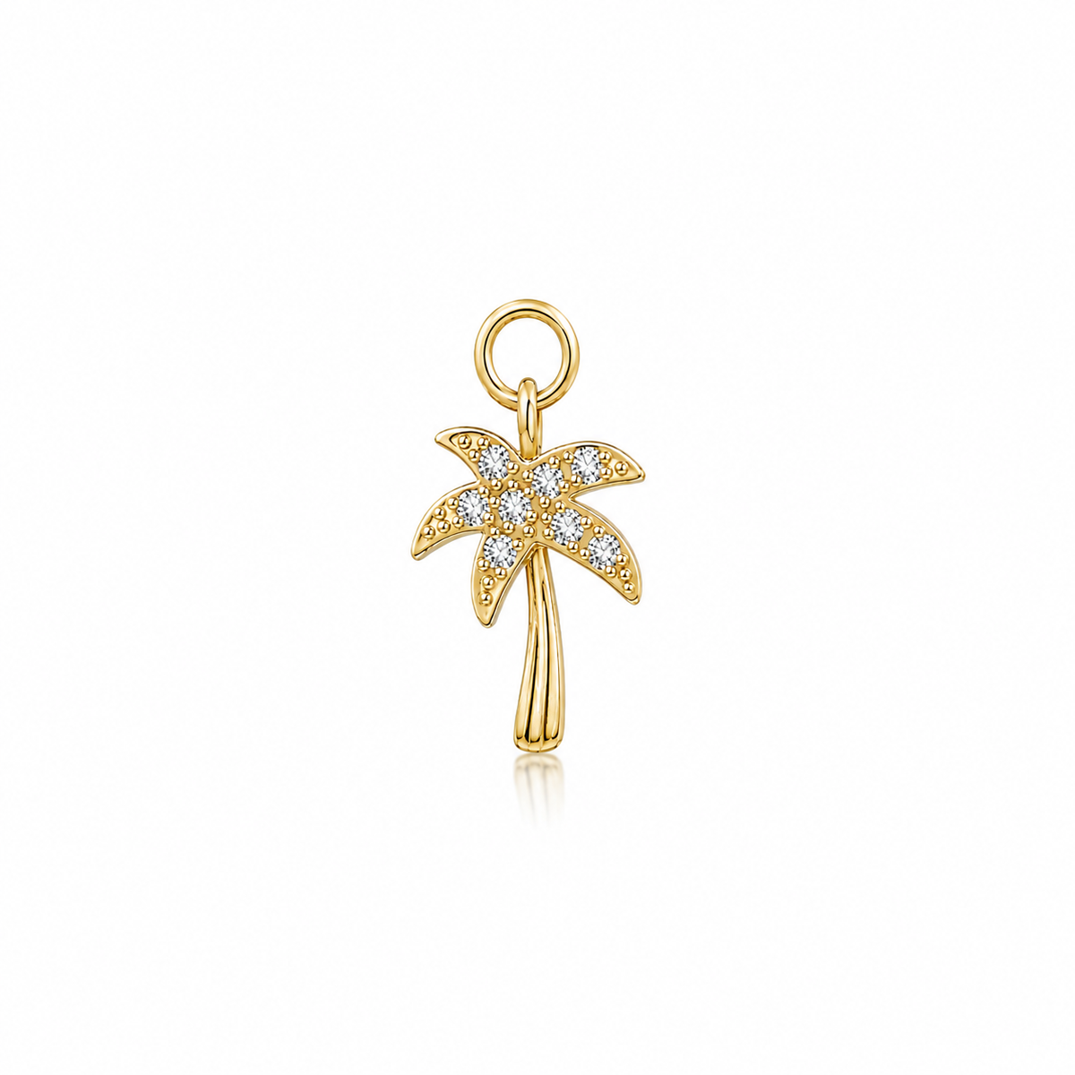 Diamond Palm Tree Charms in 14K Gold