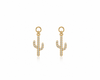 Diamond Cactus Charm | 14K Yellow Gold
