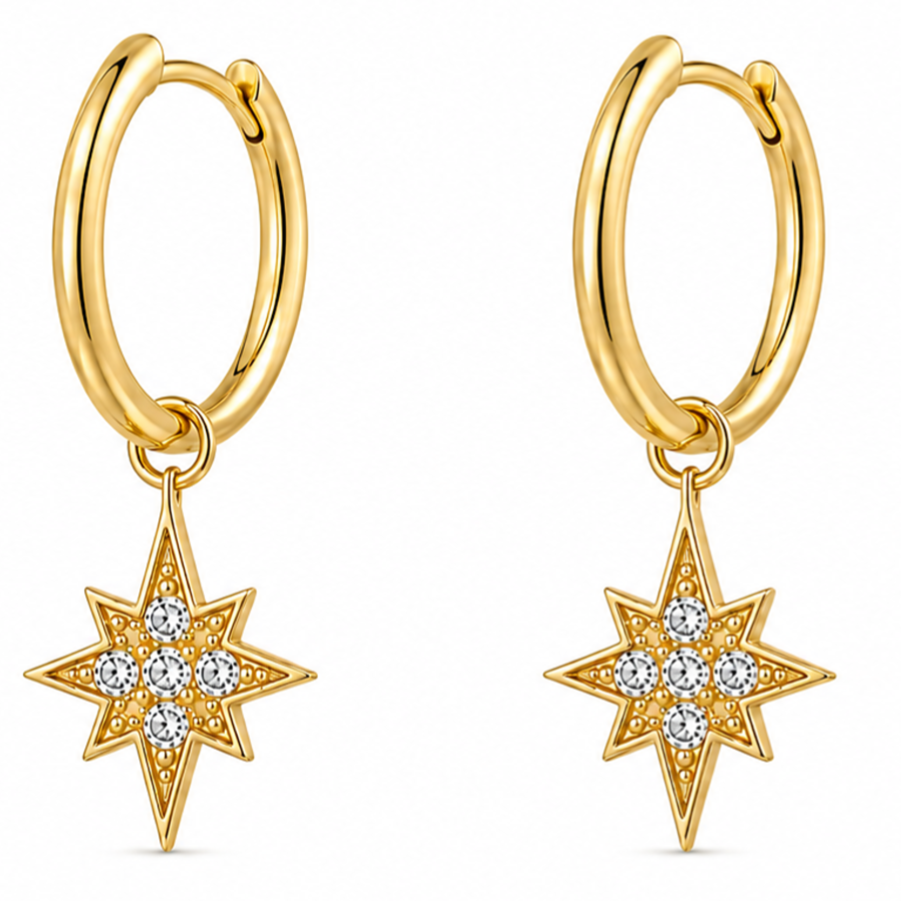 Starburst Diamond Charm | 14k Yellow Gold