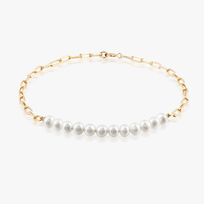 14K Pearls Bracelet