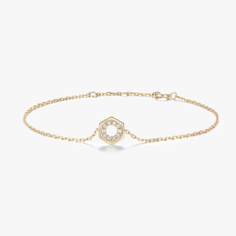 14K Rhombus Diamond Bracelet