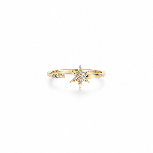 Stella Natural Diamond Ring in 14K Gold