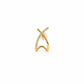 Criss Cross Natural Diamond Stud Earrings | 14k Yellow Gold