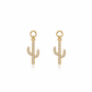 Diamond Cactus Charm | 14K Yellow Gold