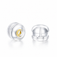 Criss Cross Natural Diamond Stud Earrings | 14k Yellow Gold